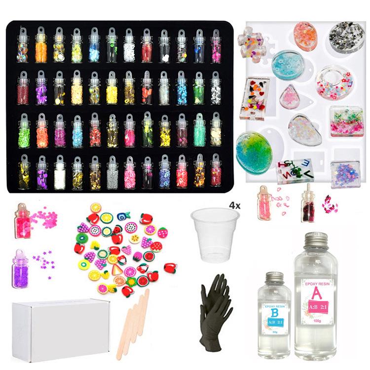 UV Epoxy Resin Set with Crystal Mold & Russian Instructions
