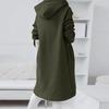Winter Damen Lässig Reißverschluss Kapuzenjacke Langarm Asymmetrischer Saum Einfarbig Strickjacke Mantel Herbstmode Oberbekleidung