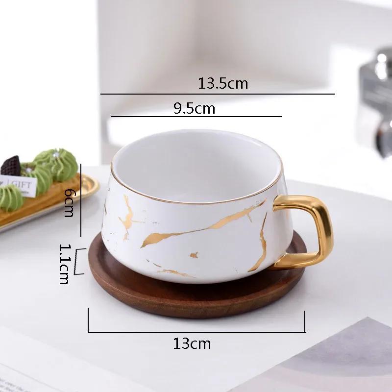 Kreatives Keramikbecher-Set mit Marmorstruktur Büro-Kaffeebecher Milchbecher Familien-Frühstückstasse Wasserbecher Schlichtheit Paarbecher