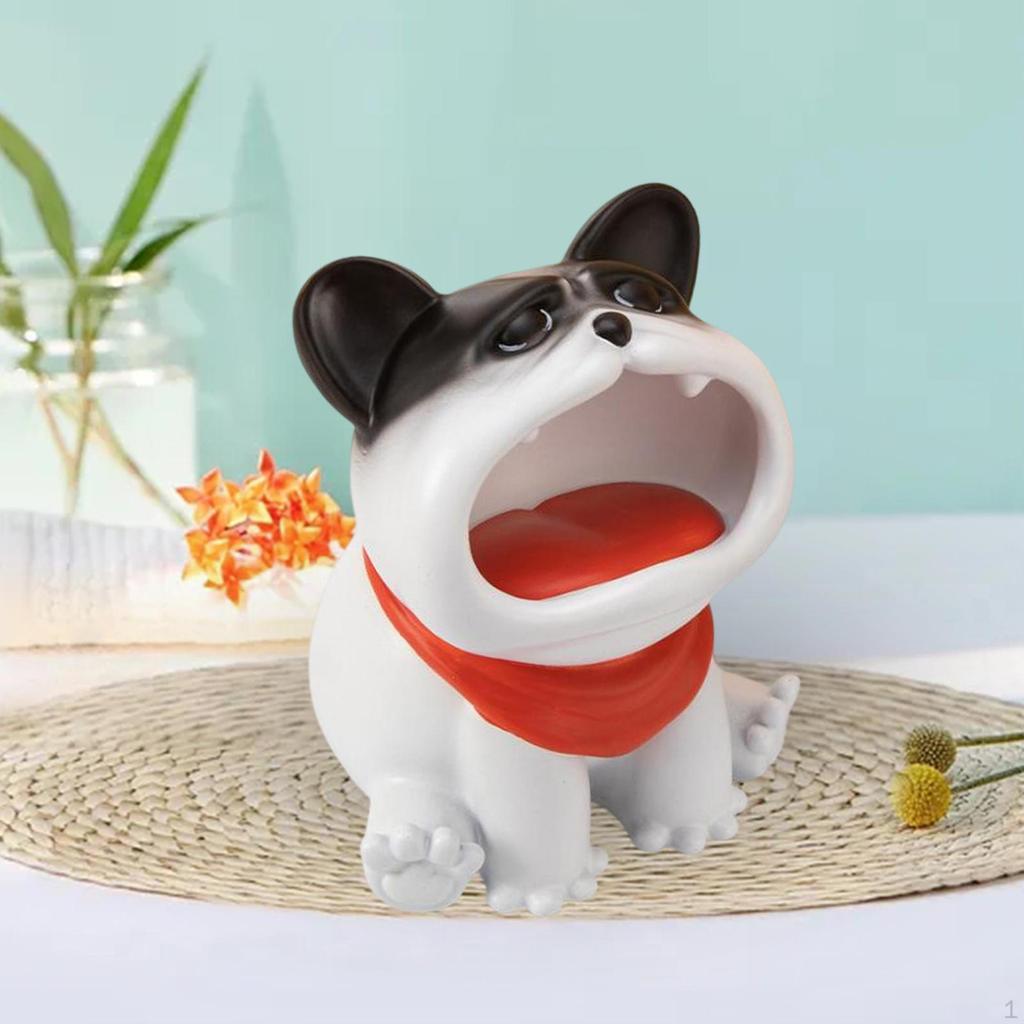 Dog Desk Storage Bowl Statue Modern Box Container Decorative Figurine for Table Apartment