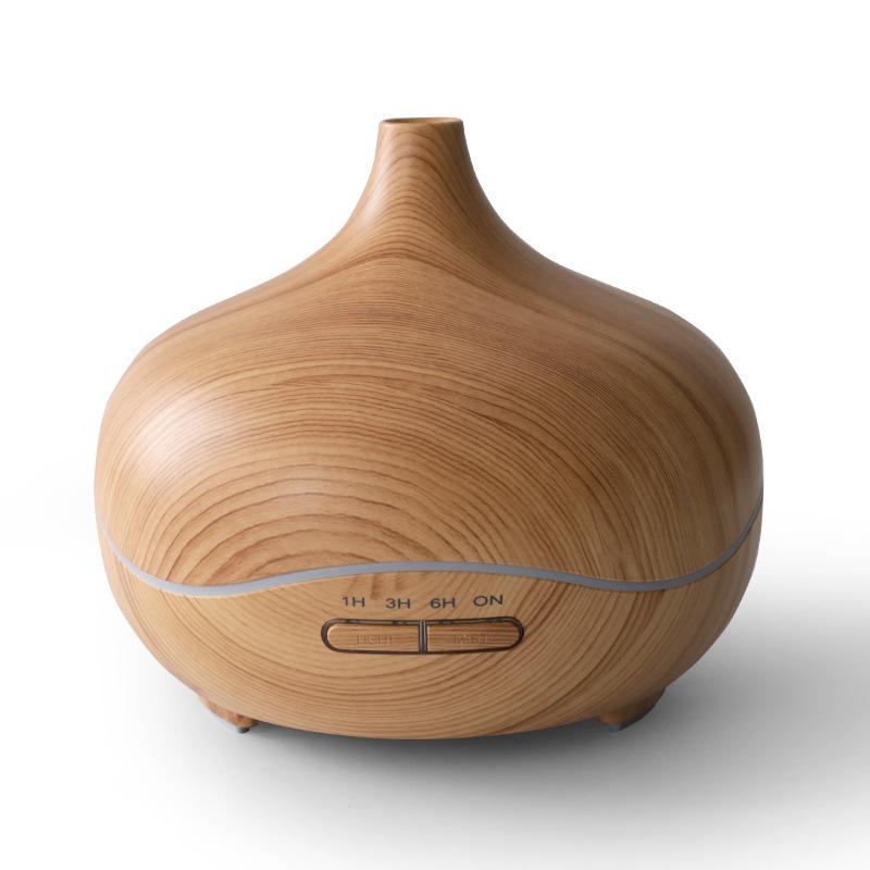 Aroma Diffuser: 300ML Wood Grain Ultrasonic Humidifier with Large Mist Output