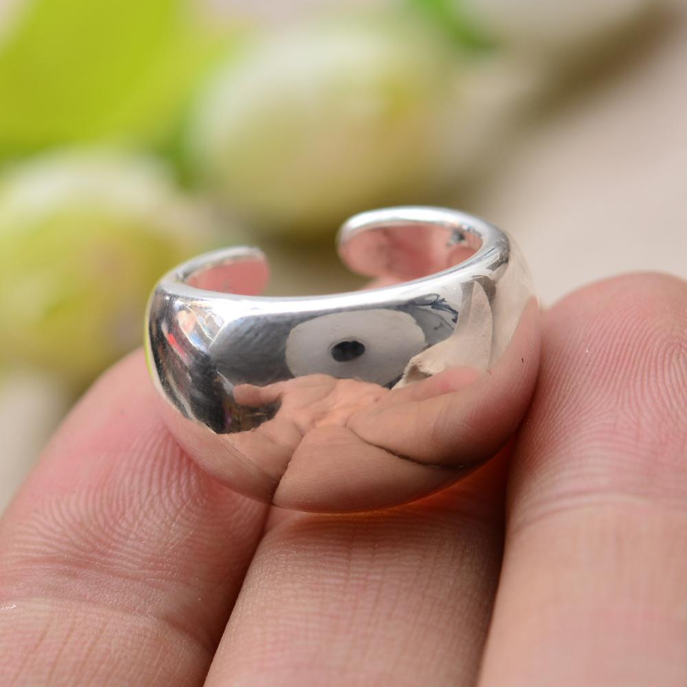 Trendy Smooth Surface Platinum Plated Big Ring Unisex Women Men  Wholesale Never Fade Drop Shipping