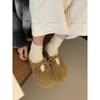 Thick-bottomed Birkenstock bag head, half slippers, women's outer wear, half support autumn lace-up, pregnant women's non-slip, ugly and cute Bokentid