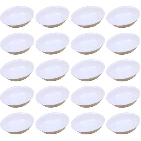 Angoily 20pcs dipping sauce bowls Round Sauce Dipping Bowls Set White Sauce Dishes Plastic Sauce Dish Condiment Dipping Bowls Side Dishes for sauce Size 1