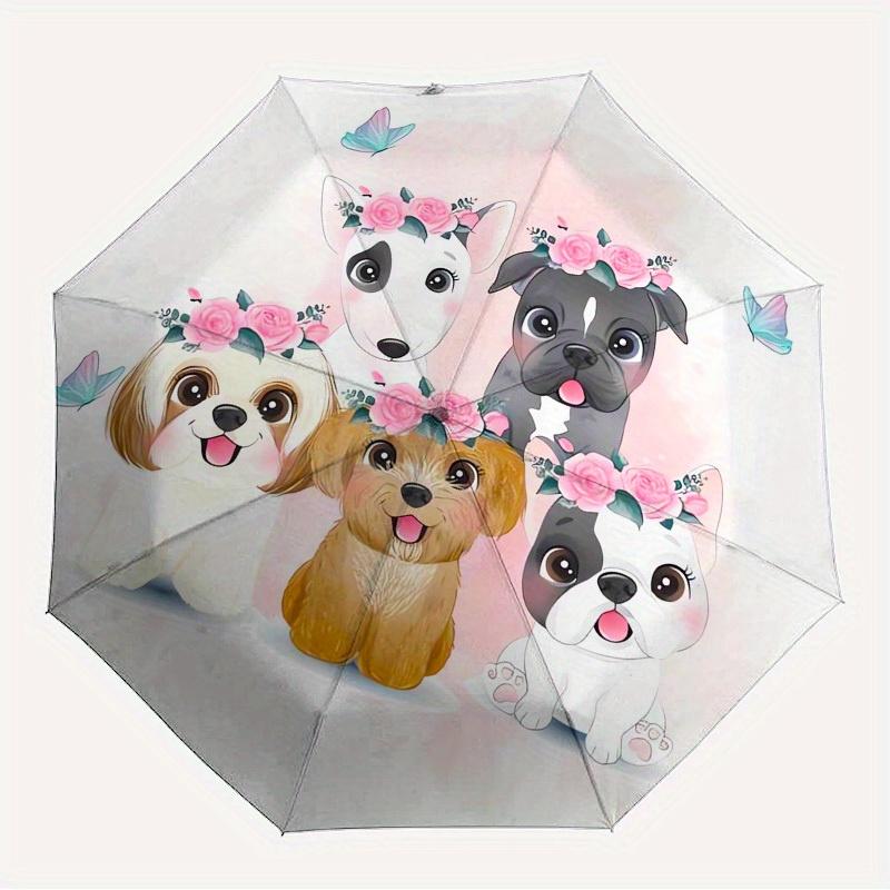 

1pc Flower corolla Dogs Themed High-quality Umbrella,Automatic Opening and Closing Umbrella,Multi-functional Umbrella G0811331