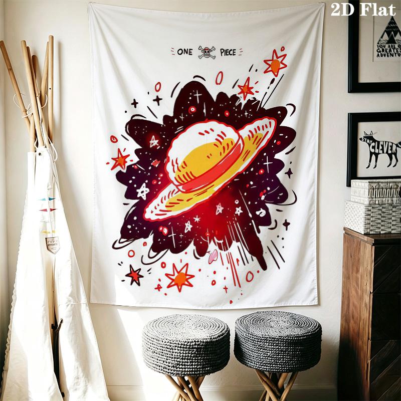 Monkey D Luffy Wandteppich Ästhetischer Wandbehang Bedruckte Stoffdecke Dekorative Wandteppiche für Schlafzimmer Wohnzimmer Heimdekoration