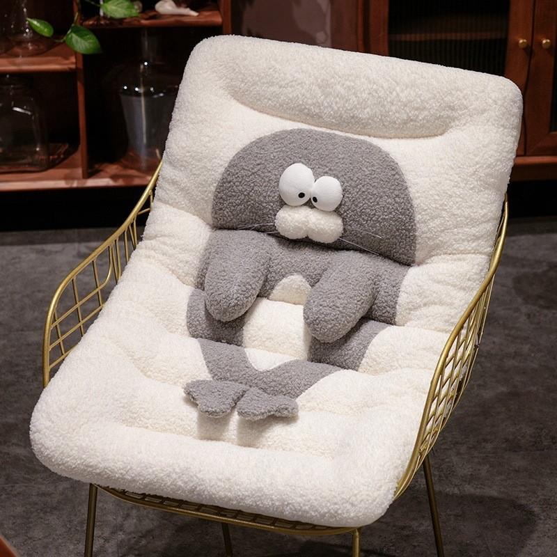 Cartoon Design Plush Toy Chair Cushion With Backrest For Hom Office Gift Doll