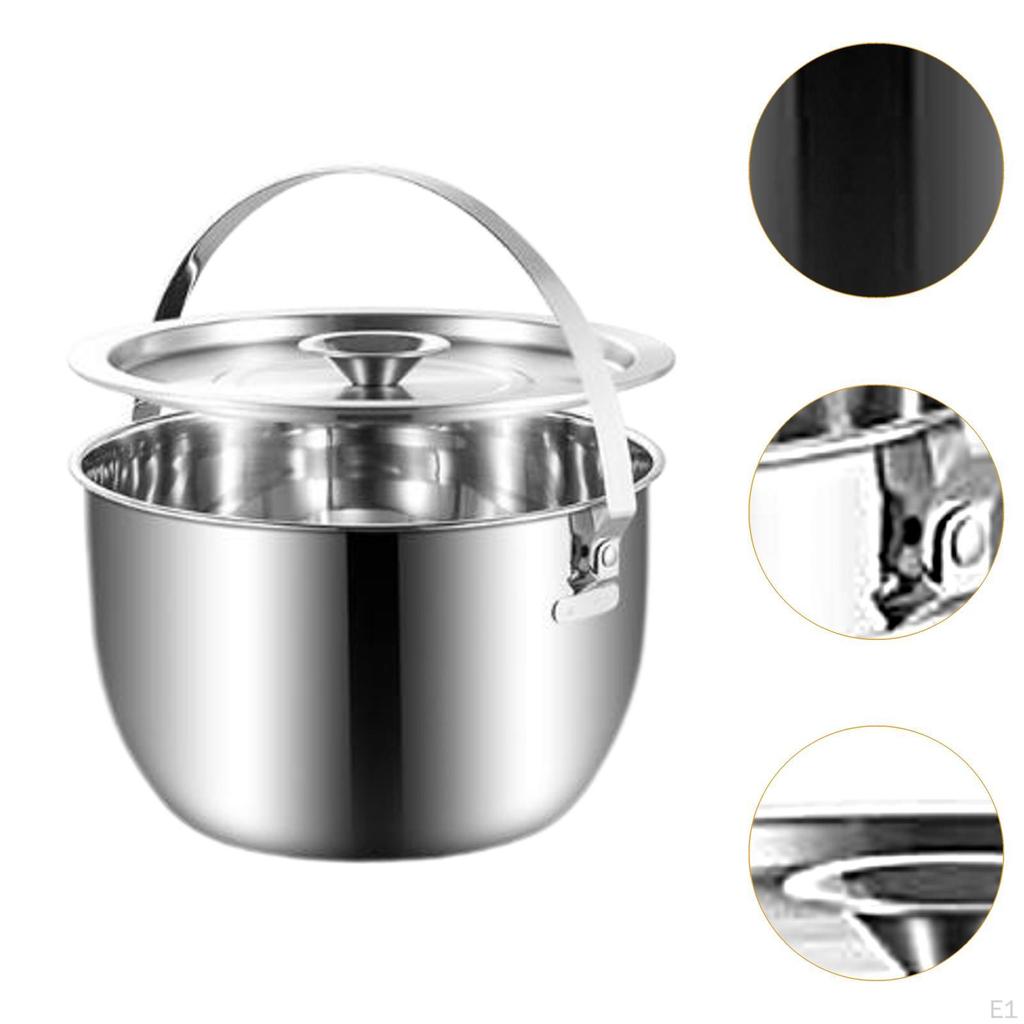 Ice Bucket with Lid Beverage Tub Beer Parties Bar Club Carry Handle Storage Bin for Restaurant