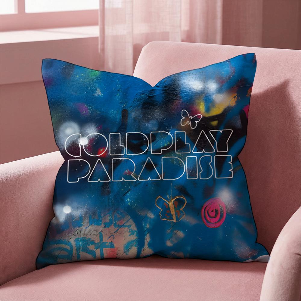 Coldplay Kissenbezug Mehrzweck-Kissenbezug für Zuhause & Auto - Wendbar, Weich & Langlebig für den täglichen Gebrauch