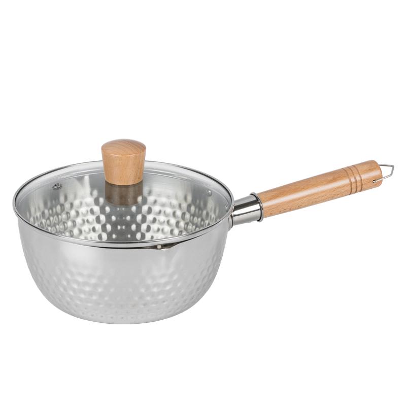 Yoshikawa Yukihira Pot Beech Wood Replacement Handle - Japanese Style Universal Milk Pot Accessory