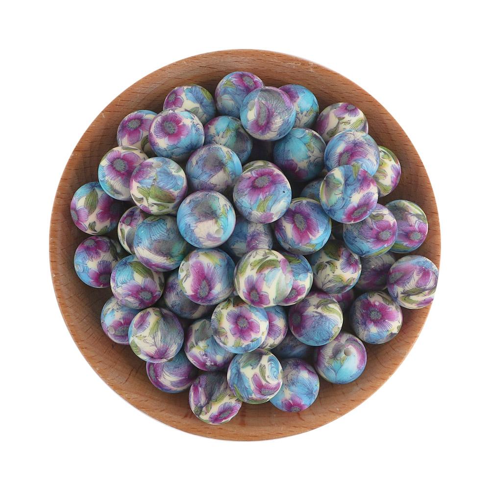 5Pcs 15mm Round Leopard Silicone Printed Beads For Jewelry Making DIY Keychain Necklace Bracelet Jewelry Accessories