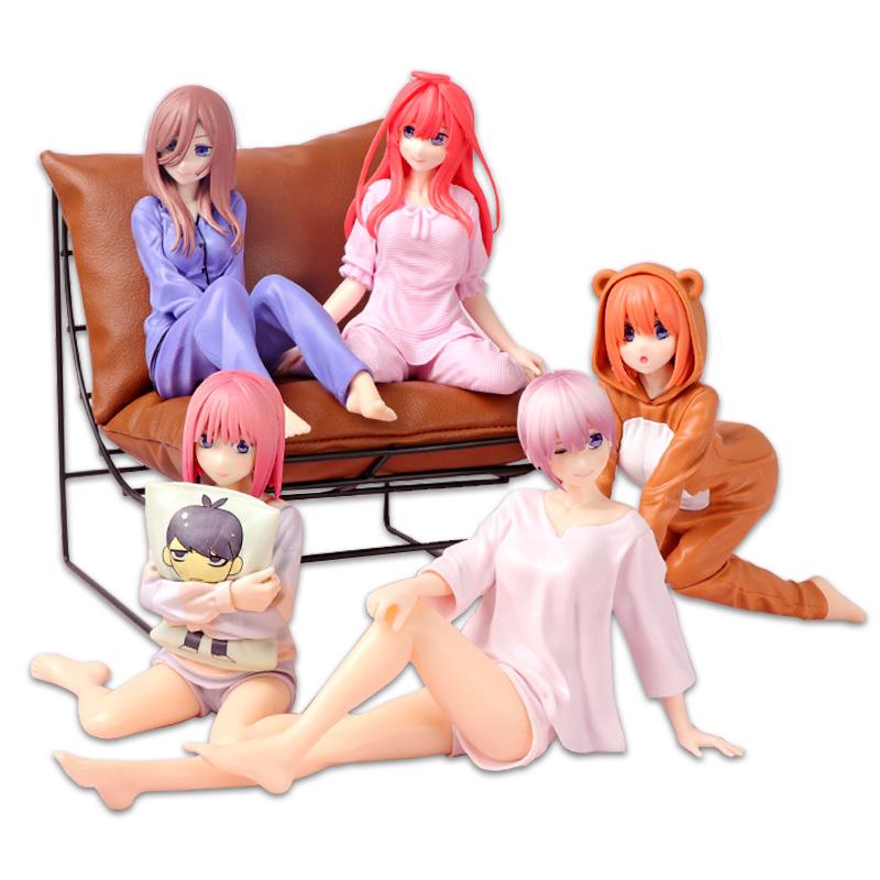 Anime Les Quintuplés Essentiels Nakano Ichika Nakano Miku Figurine Pyjama Déguisement Itsuki Modèle Nino Jouets Yotsuba Action