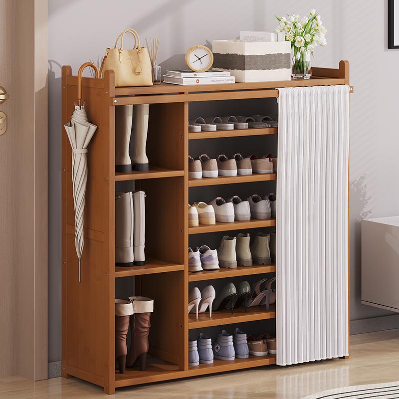 Multi-layer Dustproof Bamboo Shoe Rack for Entryway
