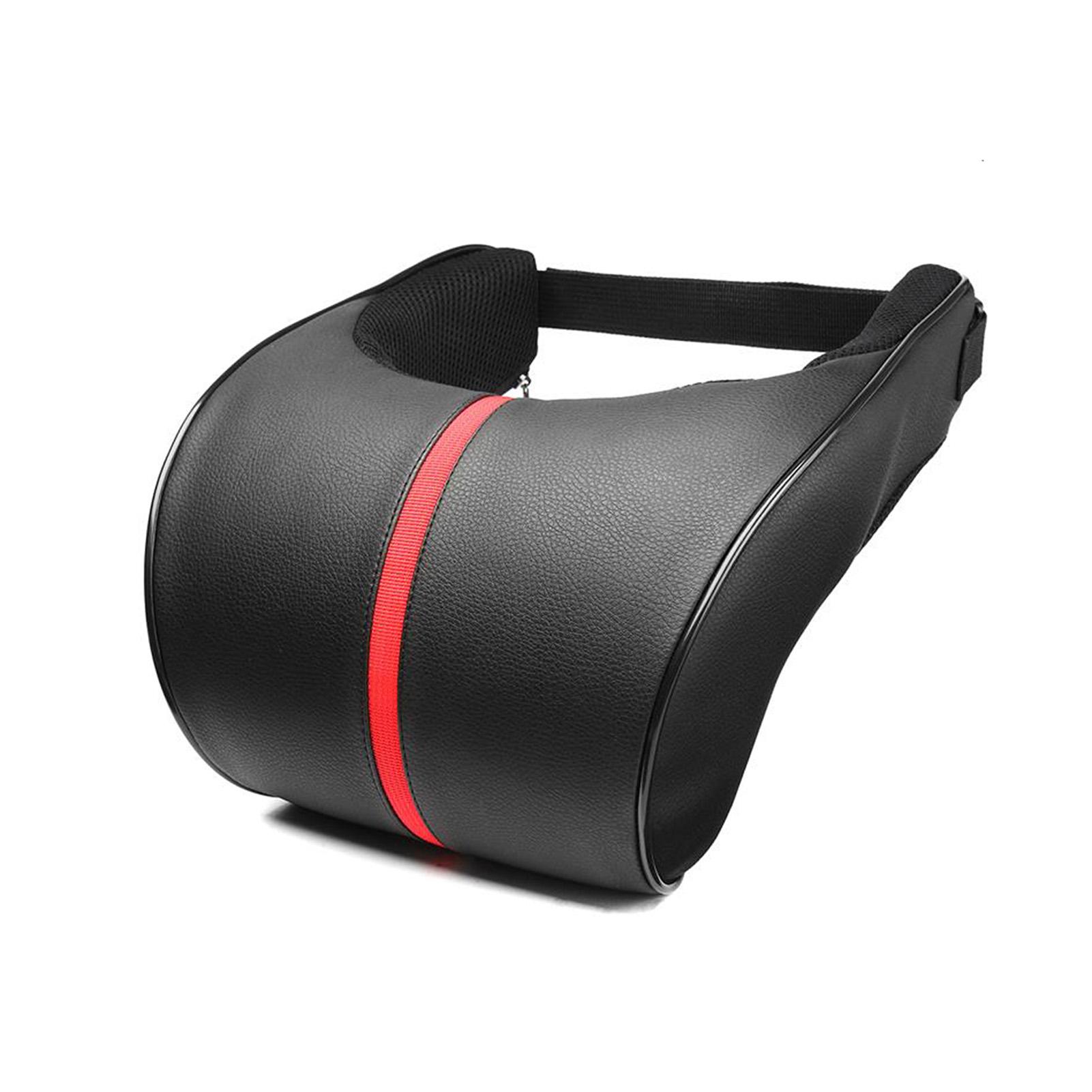 

High-quality PU Leather Auto Car Neck Pillow Memory Foam Pillows Neck Rest Seat Headrest Cushion Pad 3 Colors красный