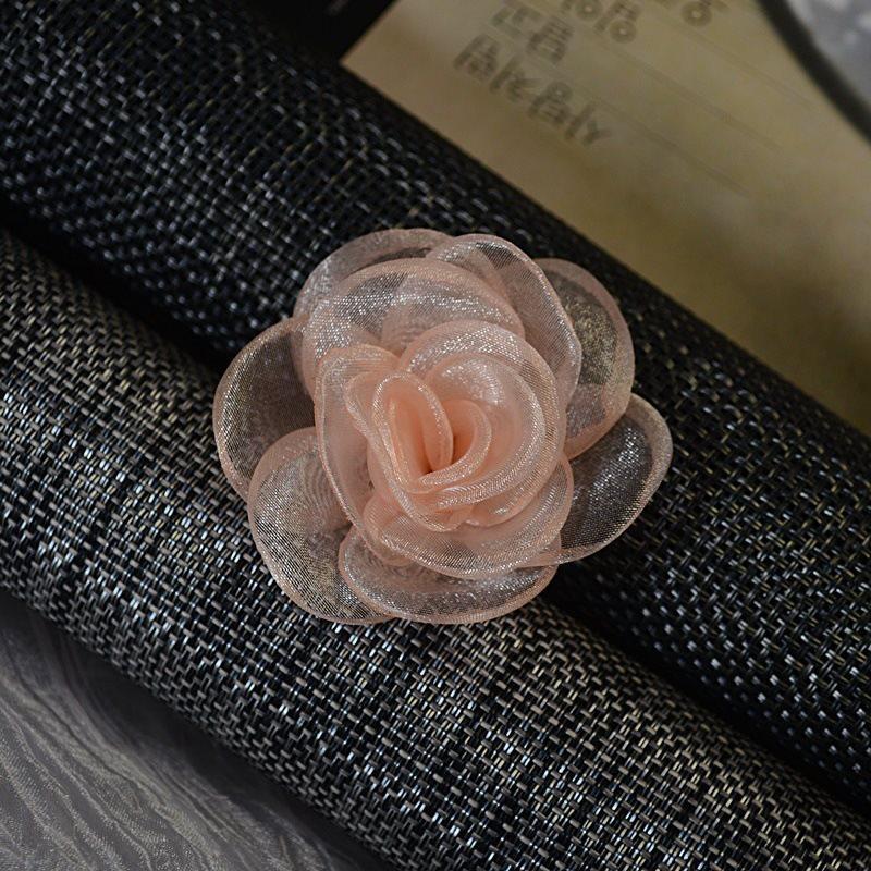Korean Style 15-Piece Gauze Snow Fabric Flowers for DIY Clothing, Hair Clips, Jewelry Accessories