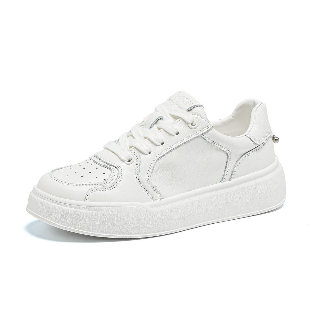 Women's Autumn New Leather Thick-soled Heightening Versatile Casual Sports Single Shoes