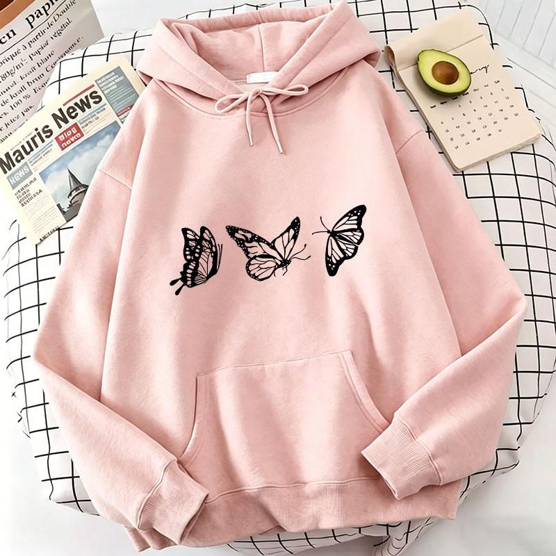 Vintage Butterfly Print Hoodies Spring Autumn Winter Casual Hoodies Sweatshirts Men Women Tops Gothic Hoodie Sweatshirt S