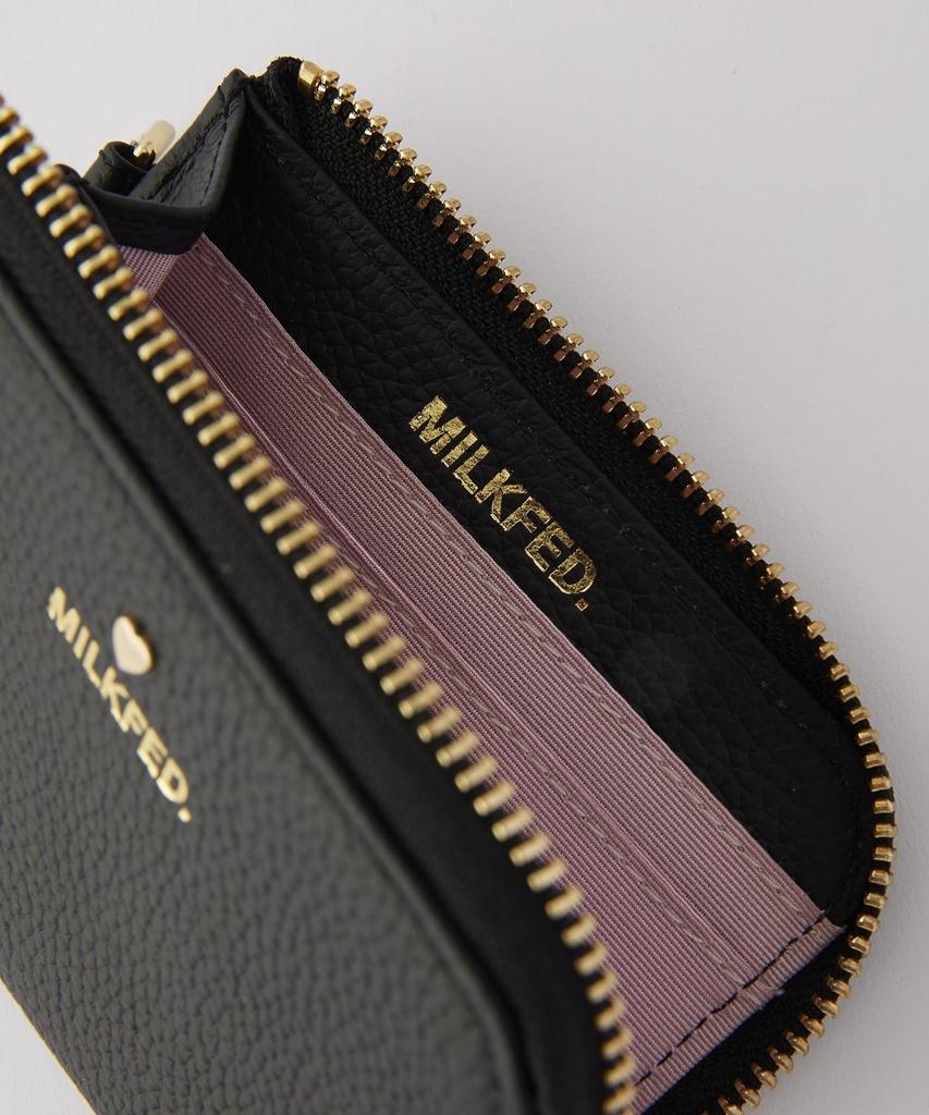 L Shaped Leather Wallet 103244054010 Black One Size
