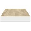 Vidaxl Półki Ścienne, 2 Szt., Dębowo-Białe, 80X23,5X3,8 Cm, Mdf