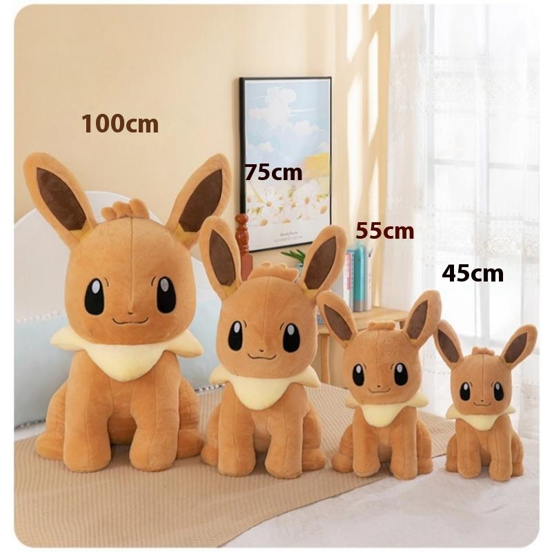 Juguetes de peluche de Pokémon Eevee al por mayor, almohada, zorro, elfo, muñeca, muñeca de compañía para niños