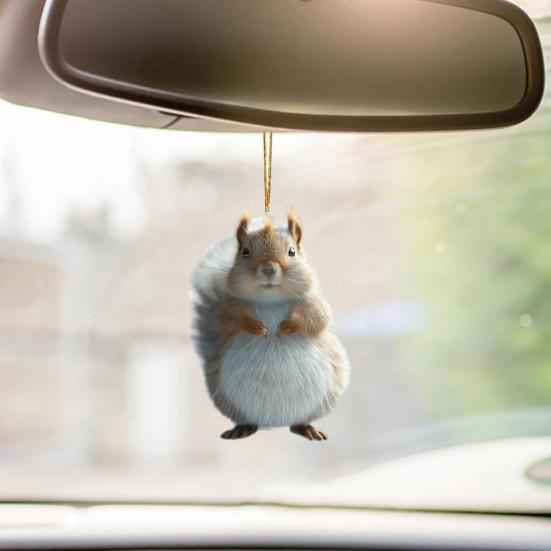 Милая белка акриловый кулон подвесное украшение с шнурком очаровательное животное — фото 7