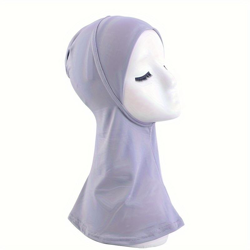 Stretchable Ethnic Long Tube Undercap Hijab Caps Breathable Headscarf Hat For Women Soft Hijab Bonnet With Full Neck Coverage