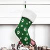 Christmas Ornaments Socks Dog Cat Pendants XMAS Fur Collar Lattice Socks Christmas Tree Decorations Navidad Wholesale 2025