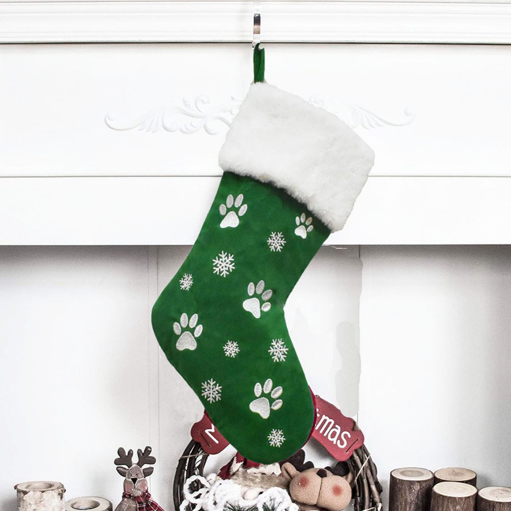 Christmas Ornaments Socks Dog Cat Pendants XMAS Fur Collar Lattice Socks Christmas Tree Decorations Navidad Wholesale 2025