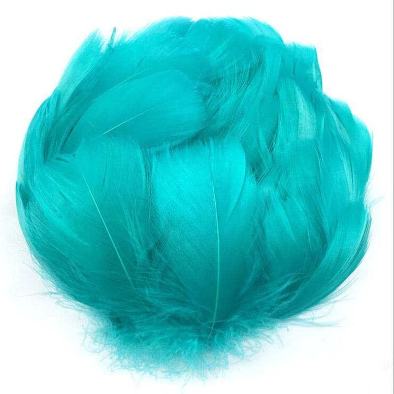 Colorful Party Feathers Craft Natural Goose Feather For Diy Home Decor White Wedding Feathers 100Pcs/Pack Garment Accessories