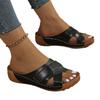 Wedge heel slippers, new summer models, large size casual slippers, thick-soled and lightweight sandals.