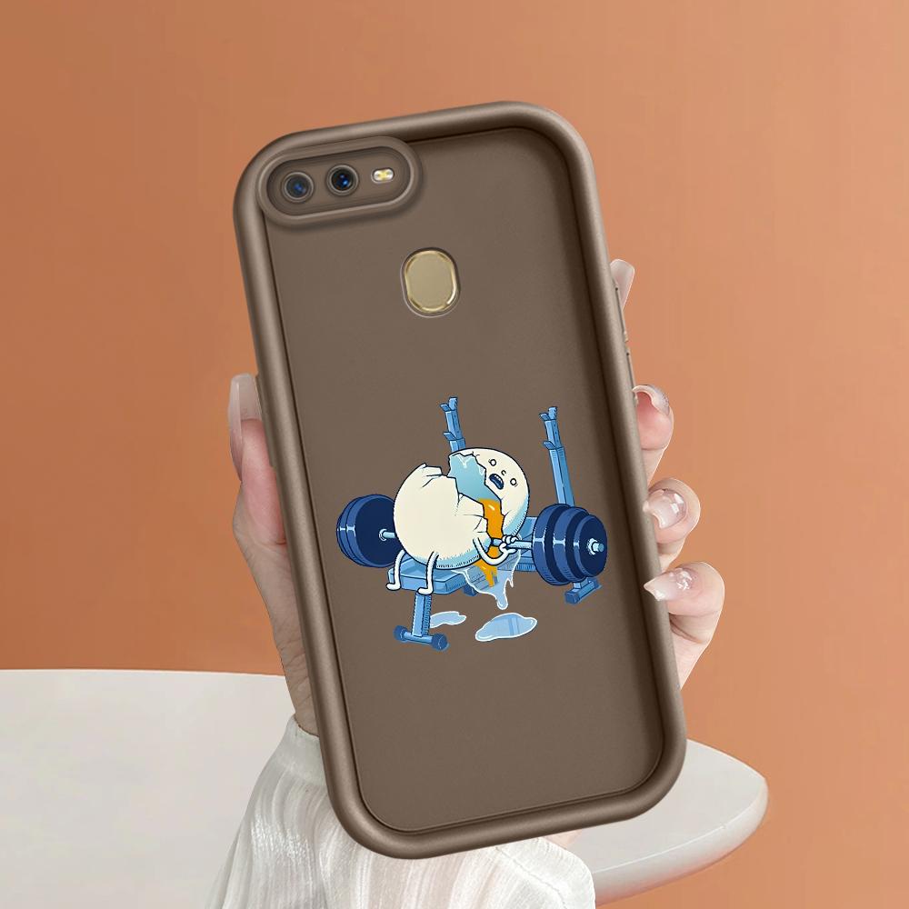 Soft Silicone Square Ladders Cartoon Pattern Full Cover Camera Protection Shockproof Case for OPPO Reno Realme OnePlus