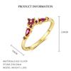 925 Sterling Silver Exquisite Colorful Zircon Flowers Leaves Ring For Women Double Design Size7 Adjustable Party Wedding Jewelry