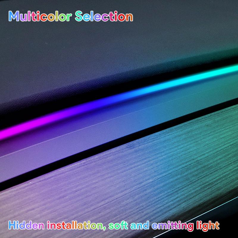 Front Windshield 136cm Control Remote Symphony Lamp for Tesla Model 3 Highland 2024 Model Y Juniper 2025-UP Car LED Ambient RGB