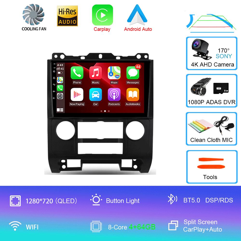 Car Radio Android14 For Ford Escape 2007 2008 2009 2010 2011 2012 Navigation GPS Multimedia Video Player Stereo wireless Carplay
