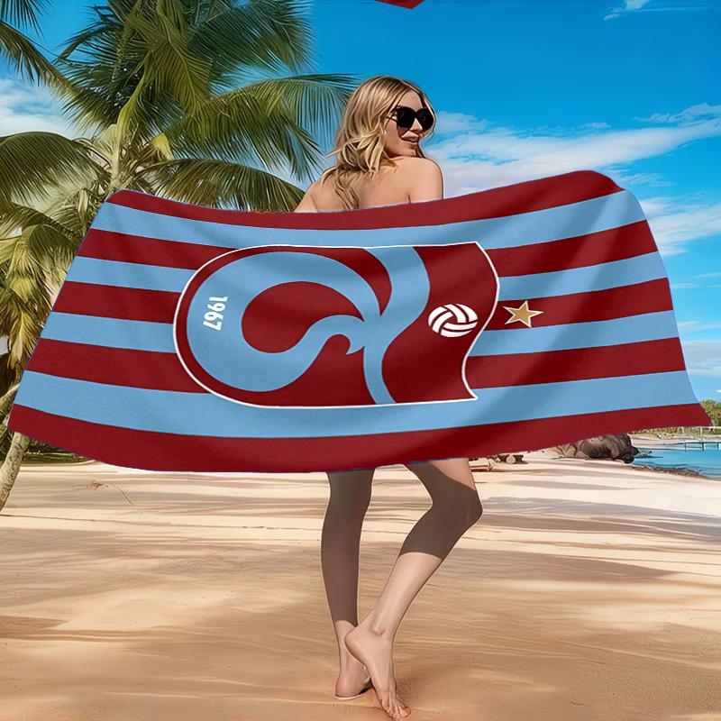 Trabzonspor Crest Emblem Beach Towel, Quick-drying, Easy to Care for, Suitable for Both Fitness and Beach Vacations,Sports Essential