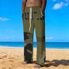 Men's Loose Casual Solid Color  Trousers Camouflage Printed Straight Pants