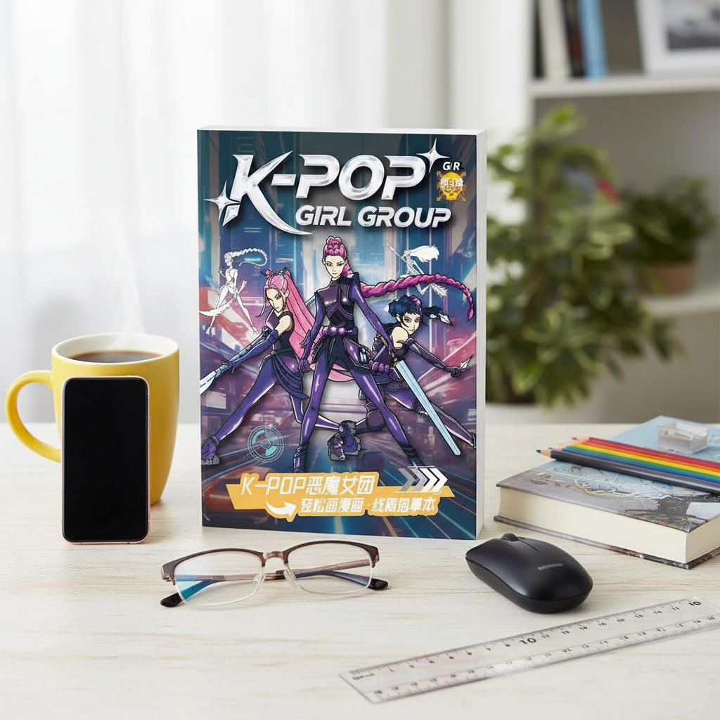 Carte de colorat Anime Witch Hunters - Artă liniară Carte de pictură pentru copii, Cadou creativ distractiv pentru copii