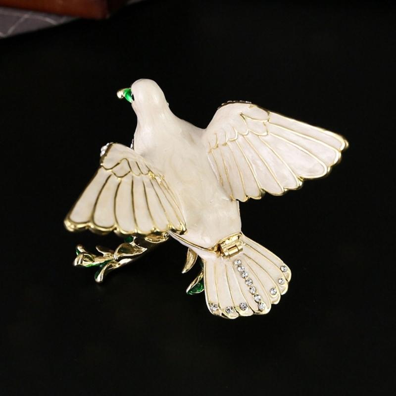 Premium Sturdy Jewelry Box Featuring European Style Doves Motif Metal Jewelry Container For Jewelry Protections