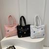 Large Capacity Embroidered Butterfly Casual Commuter Tote Bag In Fashionable Colors