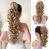 Synthetic Elegant Long Large Curly Wave Ponytail Extension Claw Clip Ponytail Heat-Resistant Hairpiece For Women Daily Use