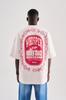 Machinist Men's Oversized T-shirt with Embroidery and Floral Print – Light Pink S