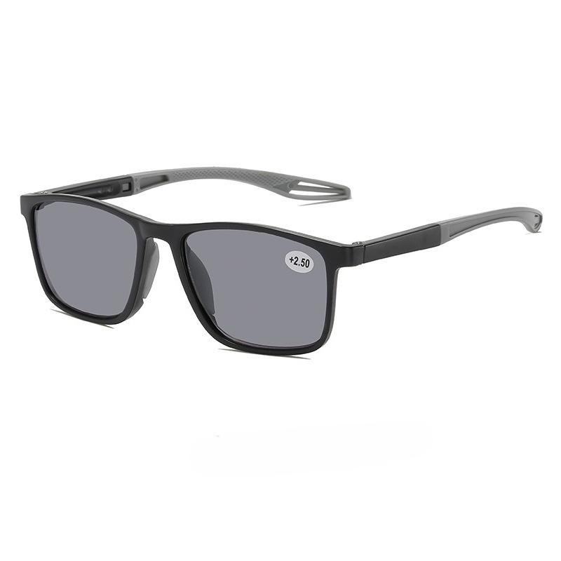 Unisex UV-Protective Presbyopia Glasses Stylish Square-Frame Blue Light Blocking Sun Reading Glasses with Plus Diopters