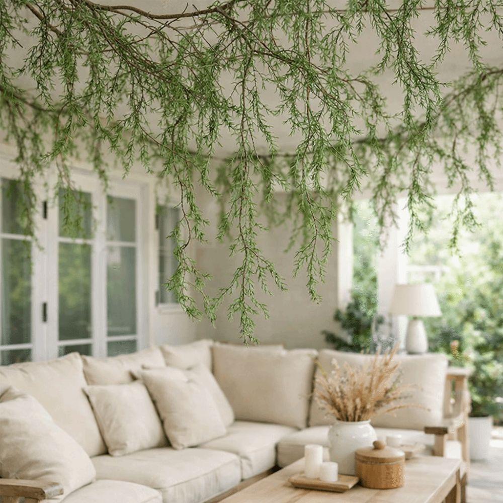 Flexible Fake Hanging Ivy Plants Evergreen Climbing Rattan Branches Ornamental Vines  Landscaping