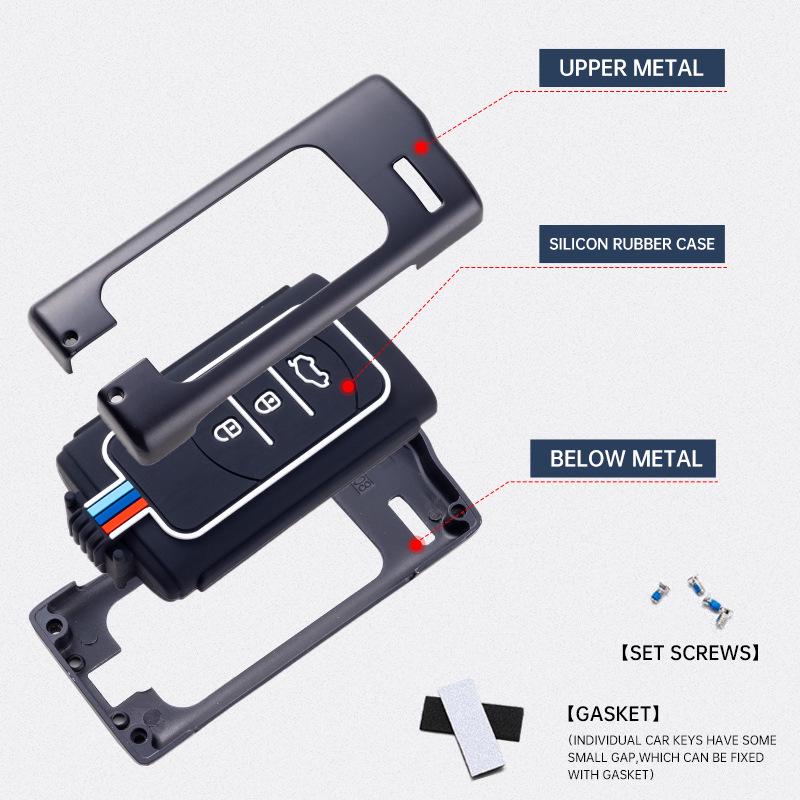 Metalowa obudowa kluczyka dla Chery Tiggo 3x/5x/7, Exeed TX/Lingyun/Lanyue i ET-i Chasing Wind