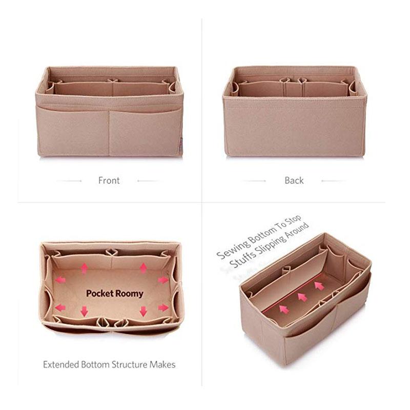 Kosmetiktaschen Filzstoff Handtaschen-Organizer Einsatztasche Reise Innentasche Tragbarer Make-up-Organizer Passt für Speedy Neverfull
