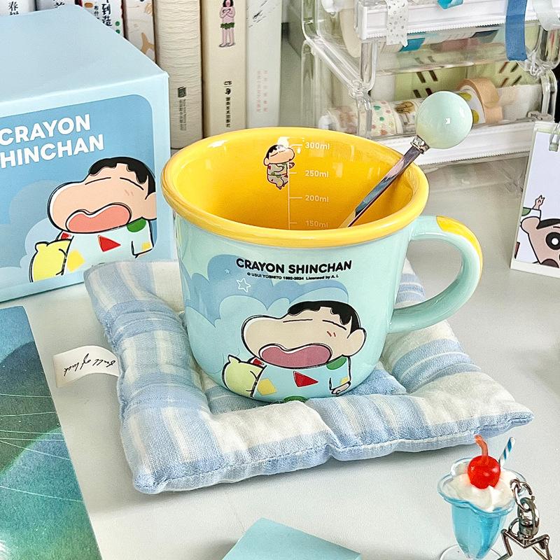 Birthday gifts for girls, girlfriends, souvenirs, cute children's crayons, Shin-chan mugs, practical gift gift boxes