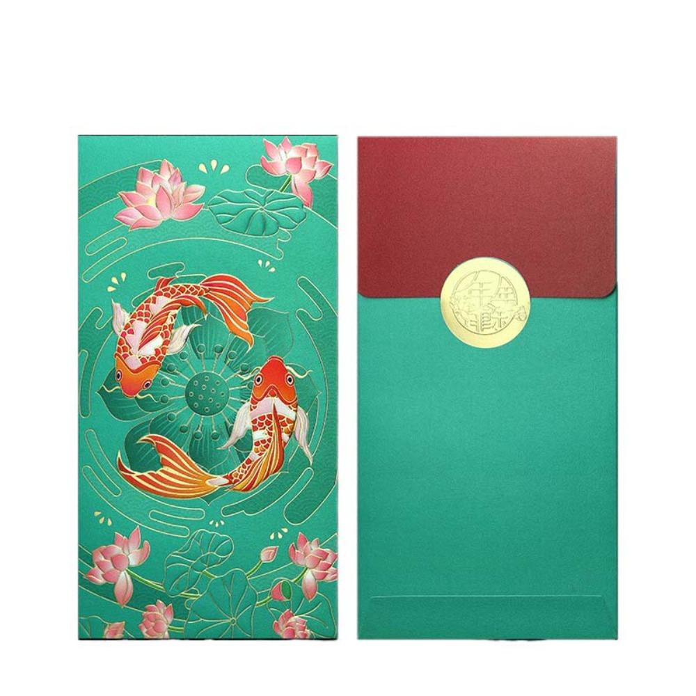 Embossed Lucky Money Bag Hot Stamping HongBao Household Chinese New Year Red Envelopes  Kids