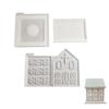 House Candle Holder Silicone Mold 3D Church Candlestick Plaster Mold Gypsum Resin Molds Home Decorations for Christmas