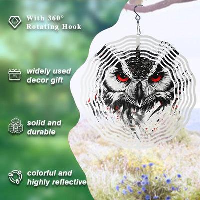 10 Inch Hanging Wind Spinner with 360 Degree Hook for Balcony Garden Decor Spring Summer Outdoor DecorationMetal Wind Chimes for Home Decor