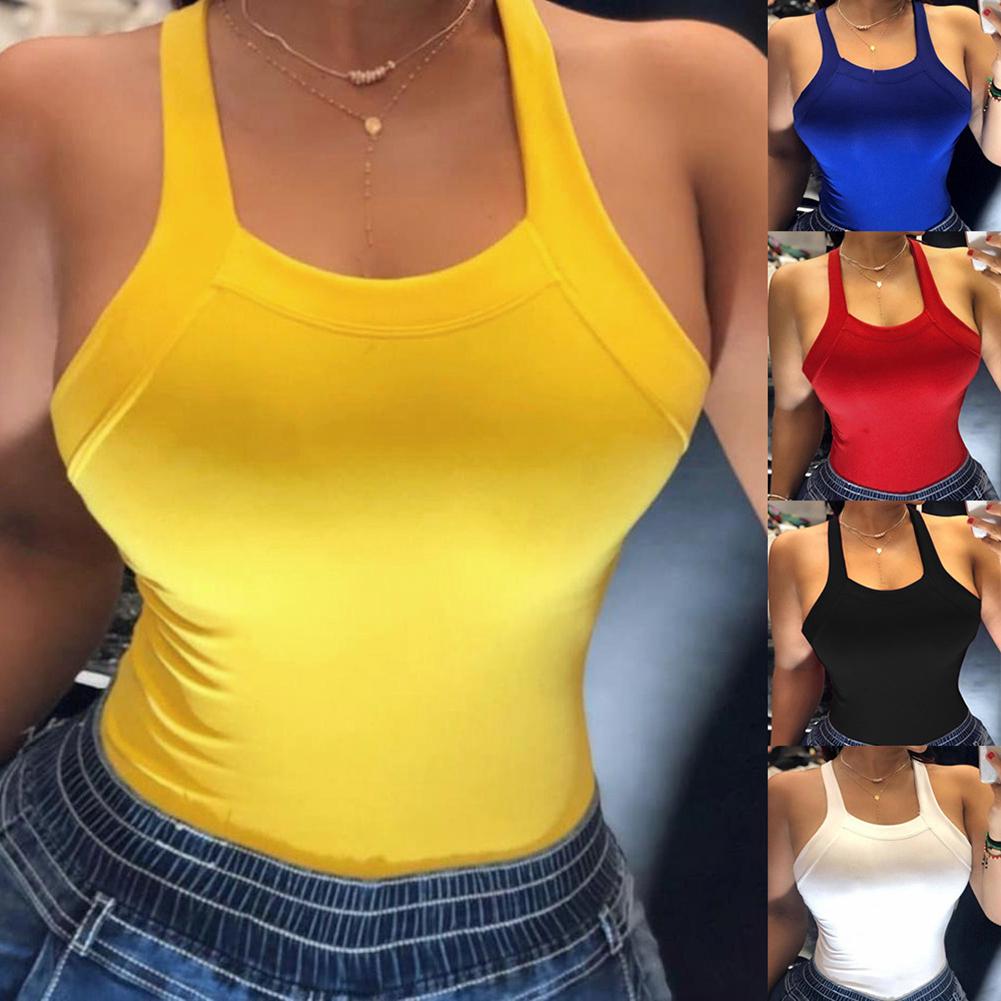

Сексуальный Sleeveless Bowknot Тонкий Camisole Цвет Твердый ремешок футболка Вест